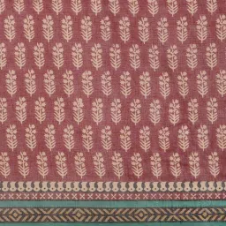 SHANVIKA Maroon Pure Cotton Floral Print Saree image 4