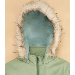 YU by Pantaloons Kids Green Solid Full Sleeves Jacket image 4