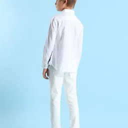 u.s. polo assn. US Polo Kids Boys Blue Cotton Color Block Shirt image 4