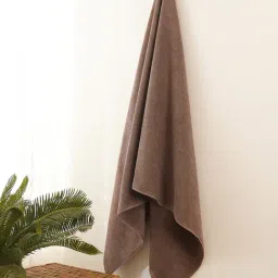 Pure Home and Living Chocolate Brown Cotton Sheared Bath Towel-picture-17