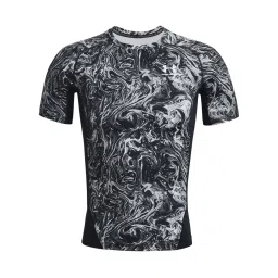 Under Armour Grey Muscle Fit Printed Sports T-Shirt image 4