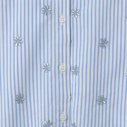 R&B Striped Cotton Shirt Style Top image 3