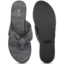 Inc.5 Women's Black Thong Wedges image 4