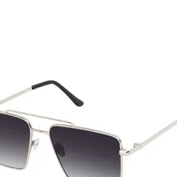 SPADEACES Unisex Square Sunglasses HQ SILVER BLACK SQUARE_10 image 2