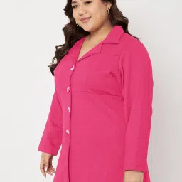 BRINNS Pink Solid Overcoat image 4