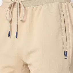 UnderJeans by Spykar Beige Regular Fit Lounge Shorts image 4