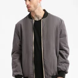 showoffff Showoff Beige Slim Fit Reversible Jacket image 4