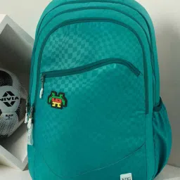 Wiki Back to School 4 Dark Green Polyester Printed Backpack - 38 Ltrs image 4