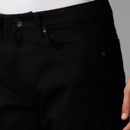 Louis Philippe Black Cotton Regular Fit Jeans image 4