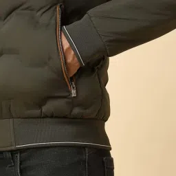 Allen Solly Brown Regular Fit Quilted Jacket image 4