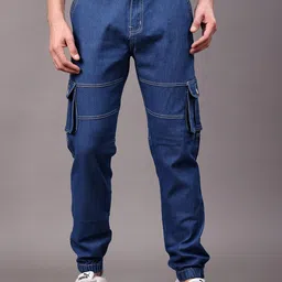 ZAYSH Men Regular Fit Mid-Rise Light Fade Jeans-picture-30