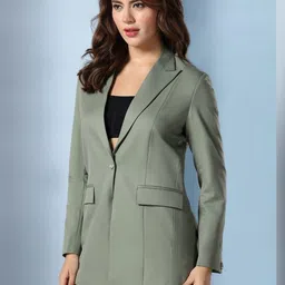 TAHVO Notch-Lapel Long Sleeves Single-Breasted Blazers image 3