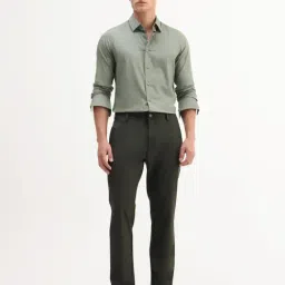 Rare Rabbit Green Polyester Solid Regular Fit Trousers-image-89