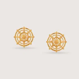Mia by Tanishq Chic Warli 22k Gold Stud Earrings for Women-picture-17