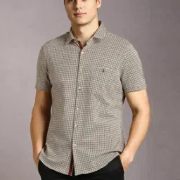 Louis Philippe Beige Regular Fit Print Casual Shirt-picture-37