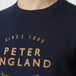 Peter England Navy Slim Fit Printed Sweatshirt image 4