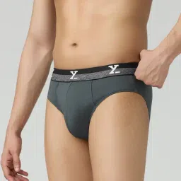 XYXX Anchor Grey Cotton Briefs image 3