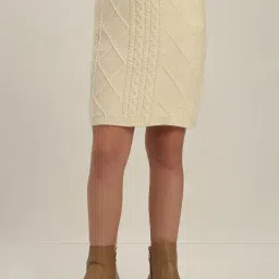 VERO MODA GIRL Eggnog Textured Skirt-image-90