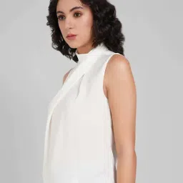 Annabelle By Pantaloons Snow White Cotton Regular Fit Top image 3