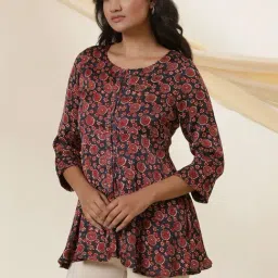 folksong W Blue Printed Tunic image 3