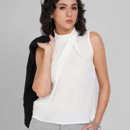 Annabelle By Pantaloons Snow White Cotton Regular Fit Top image 4