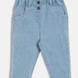 Miniklub Girls Blue Regular Fit Denim Pants-image-60