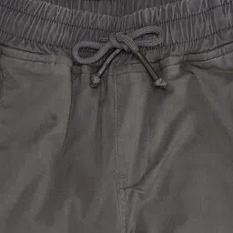 YU by Pantaloons Kids Charcoal Grey Cotton Regular Fit Joggers image 2