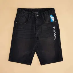 Pantaloons Junior Boys Boys Anthracite Cotton Slim Fit Short image 3
