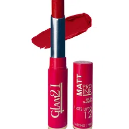 GLAM21 Matte Pro Ink Non Transfer Long Lasting Bullet Lipstick - 3 g - Red Creame 06 image 1