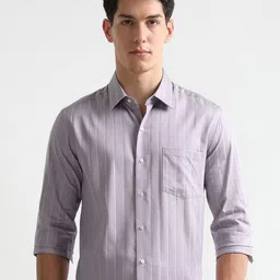Arrow New York Men Slim Fit Striped Casual Shirt-picture-31