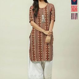 Anouk Rustic Women Pack of 4 Ethnic Motifs Printed Festive Straight Kurtas-picture-27