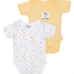Mi Arcus  Cotton Half Sleeves Sagittarius Onesie Pack of 2 Multi image 1