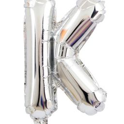 Bubble Trouble English Alphabet Letters Foil Letter Balloons for Party Decoration Letter K - Silver-picture-30