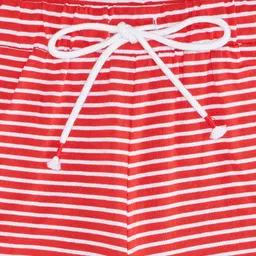 Pantaloons Junior Striped Shorts - Fiery Red image 3