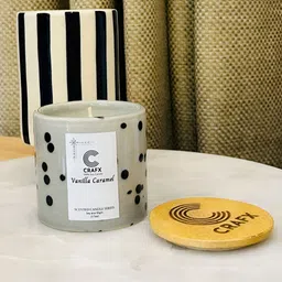 Crafx Grey & White Round Jar Candle image 2