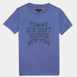 Tommy Hilfiger Boys Typography Printed Round Neck Pure Cotton T-shirt-picture-23