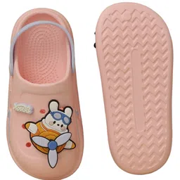 Yellow Bee Rubber   Airplane Detailed  Clogs - Pink image 5