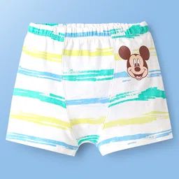 Babyoye Disney Lycra Knit Gold Foil Detailing Trunks With Mickey & Friend Graphics Pack Of 2 - White image 4
