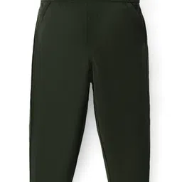 Babyhug Printed Shirt With Full Sleeves Attached Knitted Blazer & Trouser - Olive image 5