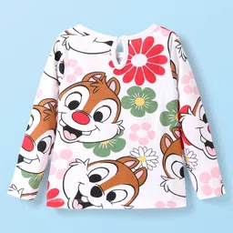 Babyhug Disney Single Jersey Knit Full Sleeves T-Shirts with Chip & Dale Graphics Pack of 3 - Yellow White & Purple image 5