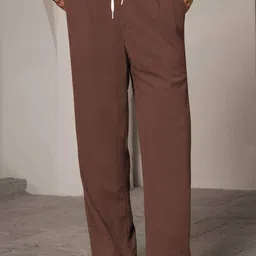 KAJARU Men Loose Fit Wrinkle Free Trousers-picture-28