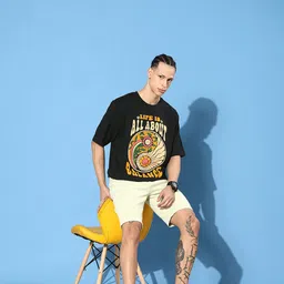 DILLINGER Printed Pure Cotton Oversized T-shirt-image-19