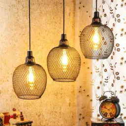 DecorativeRay Black Hanging Light - Set of 1 image 2