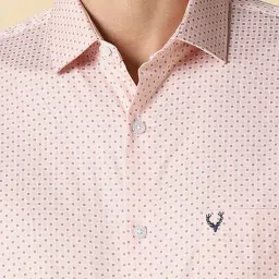 Allen Solly Pink Cotton Slim Fit Printed Shirt image 4