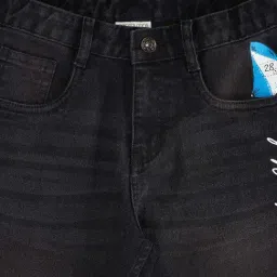 Pantaloons Junior Boys Boys Anthracite Cotton Slim Fit Short image 2