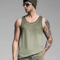 Jack & Jones Green Cotton Regular Fit Vest image 4