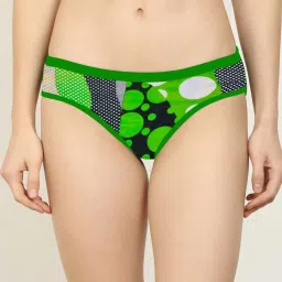 AROUSY Black & Green Printed Hipster Panties - Pack Of 6 image 4