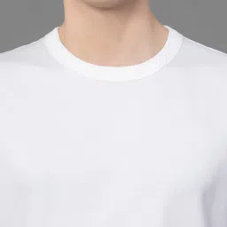 Red Tape White Regular Fit Cotton Crew T-Shirt image 4