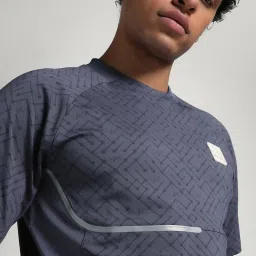 Puma Grey Regular Fit Printed T-Shirt image 4