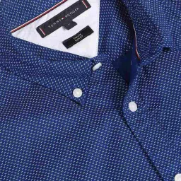 Tommy Hilfiger Anchor Blue & Optic White Print Slim Fit Shirt image 4